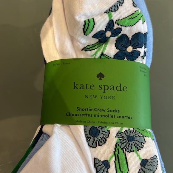 Kate Spade ♠️ New York 10 Pairs Shortie Crew Socks - Picture 2 of 12